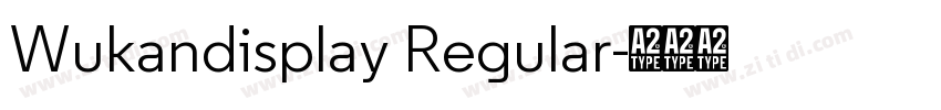 Wukandisplay Regular字体转换